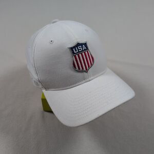 Nike Dri-Fit USA Hockey Men's Baseball Hat White Classic99 Stretch OSFM Cap